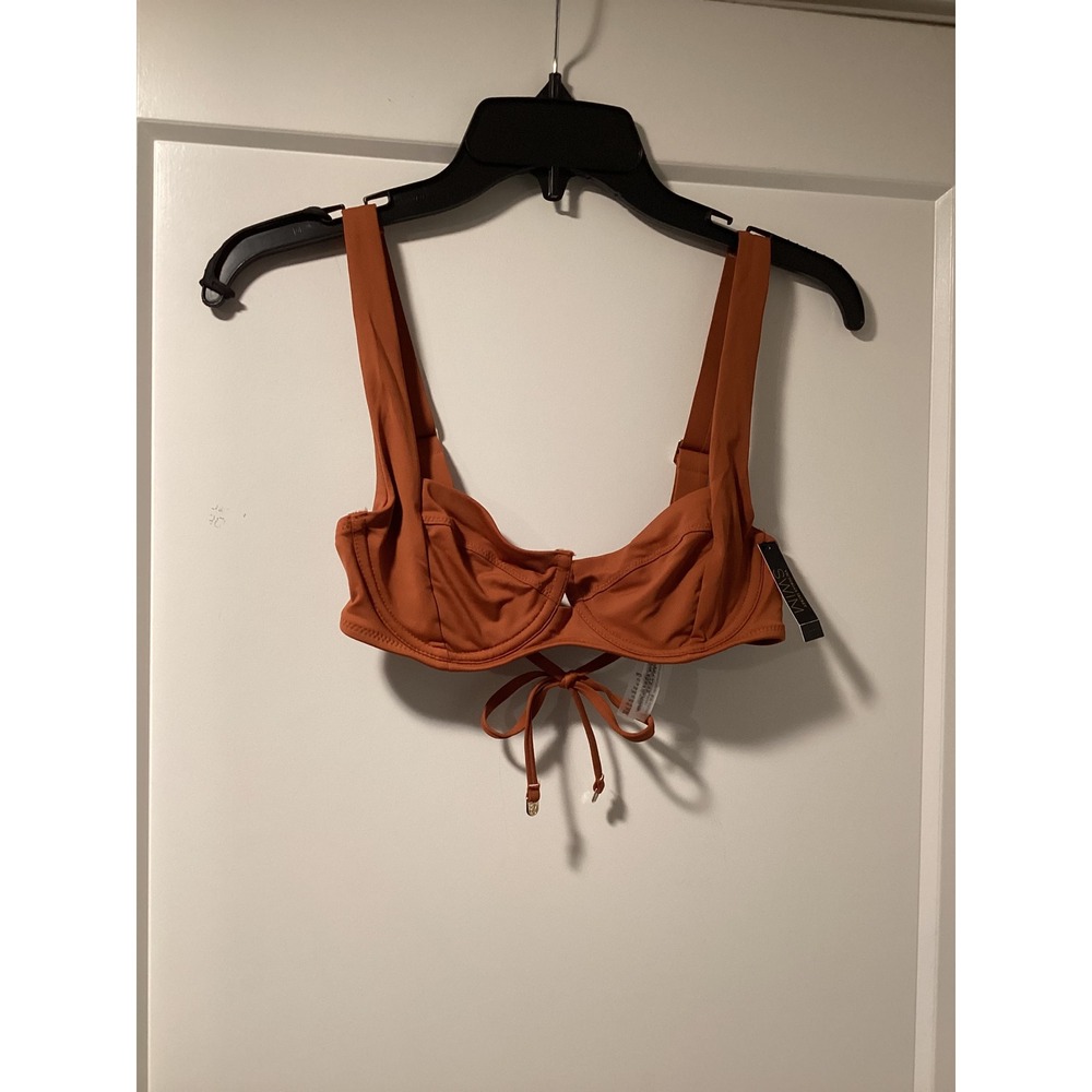 Victorias Secret Swim Terracotta Orange Underwire Bikini Top 32D New